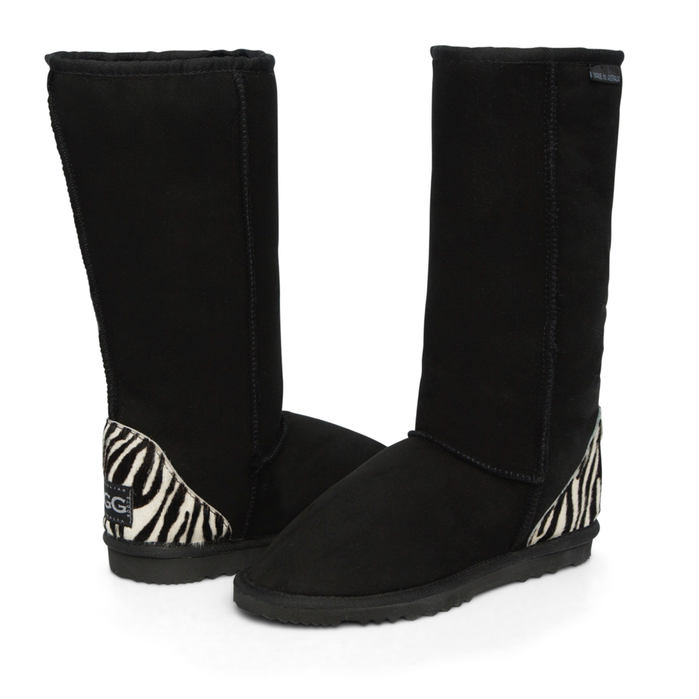 WOMEN S SAFARI ZEBRA TALL BOOTS