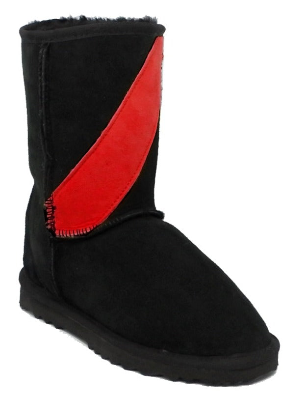 Red and black ugg boots hot sale