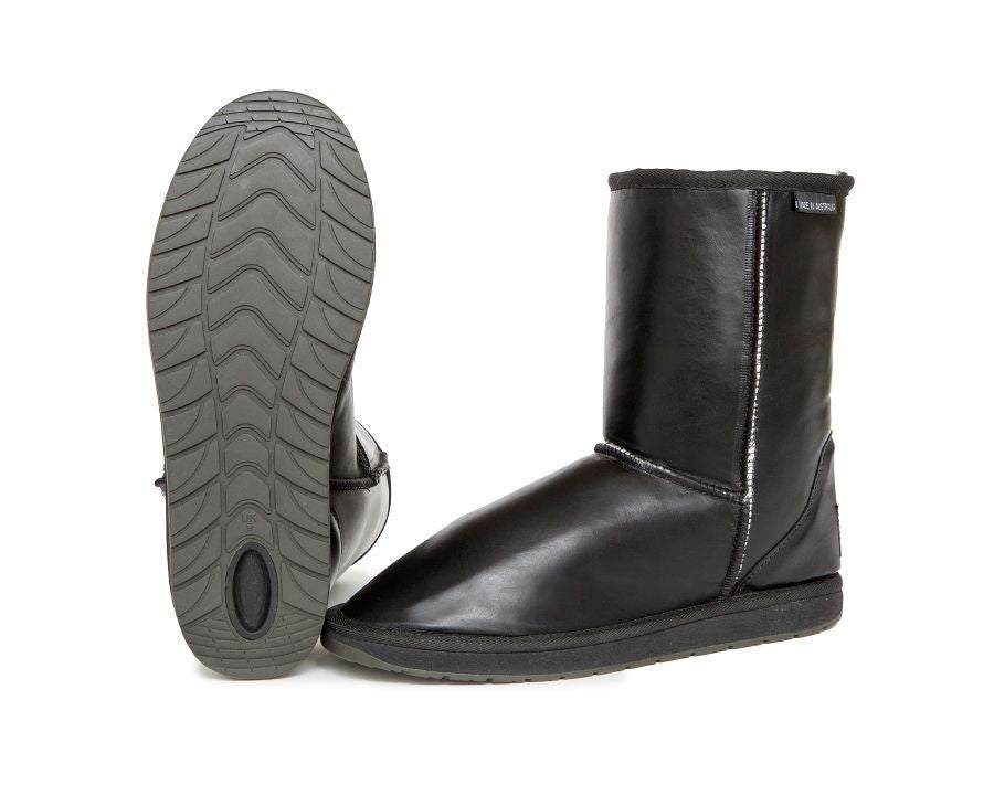 Ugg boots leather outlet black